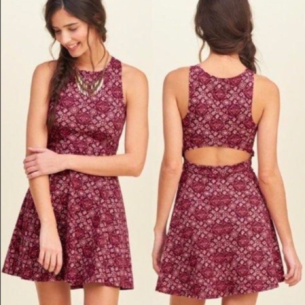 Hollister Red Tribal Tank Dress